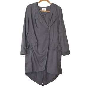 Silence + Noise Waylin Oversized Parka Trench Coat Jacket Gray Size Small